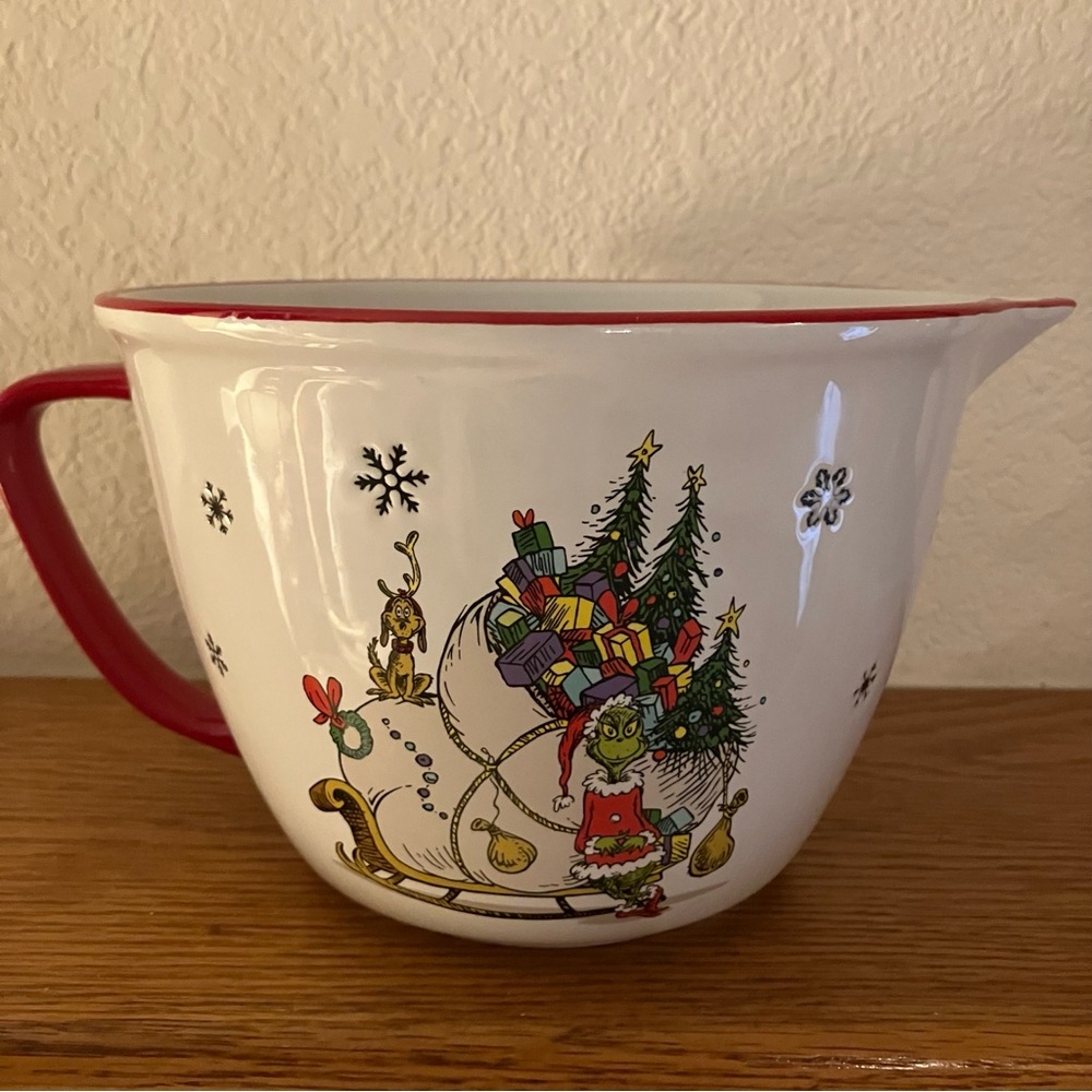 DR SEUSS The Grinch Christmas Mixing Bowl Zrike NEW NWOT